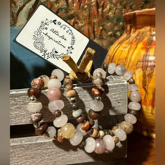 Bracelets w/Mixed Jaspers, Sunstone & Sterling Silver by Alta Lee Inspirations - Picture 4 of 15